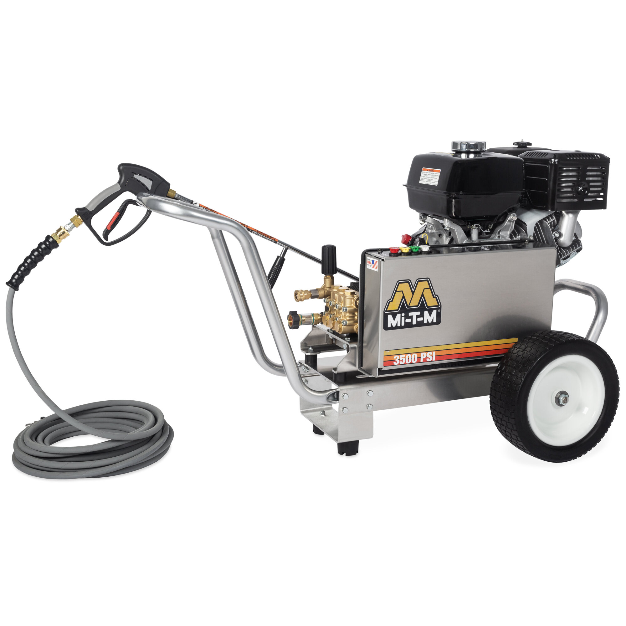 Mi-T-M CBA Aluminum Series Gasoline Belt Drive Cold Water Industrial Pressure Washer — 3500 PSI, 3.7 GPM, Model# CBA-3504-1MAH
